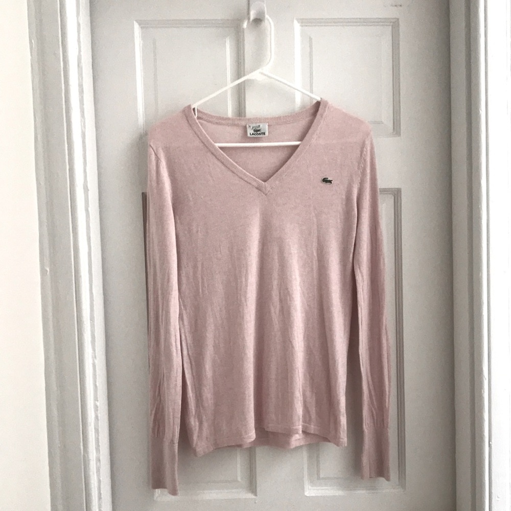 Vintage Lacoste V-Neck Lightweight Sweater